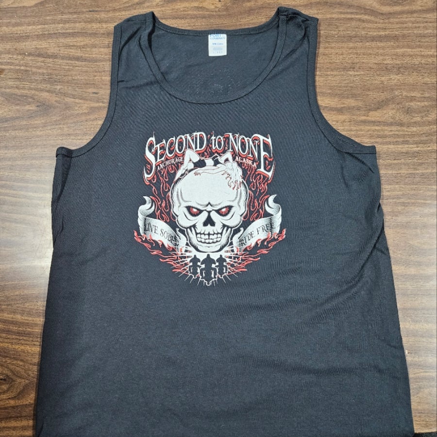 Tank Top Vintage 2011 Skull/Flame Design | Second To None MC